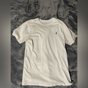 White Nautica tee, white, youth xl,